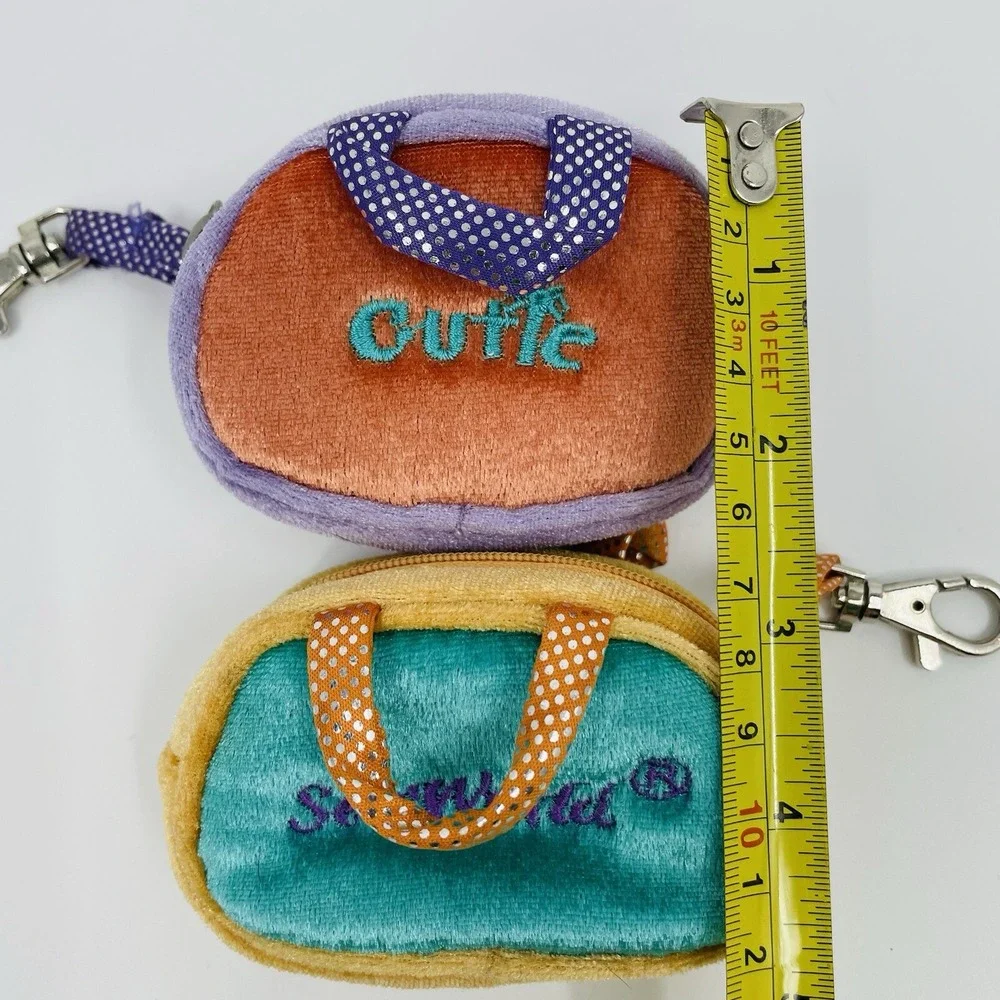 SeaWorld Aurora Plush Coin Purse Set‎ Cutie Splash Mini Backpack Clips 2pc